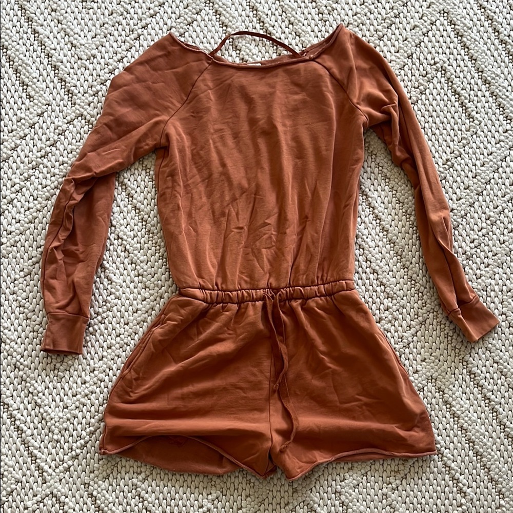 Rust Long Sleeve Romper